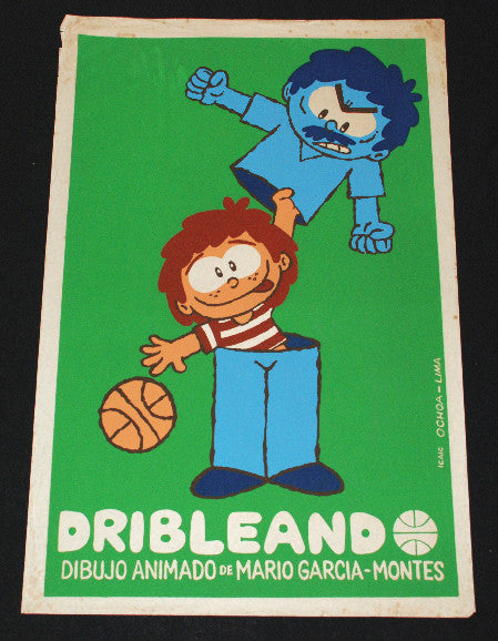 Original 1989 Mockup ART and Poster.DRIBBLING"Basketball.Unique Gallery Art