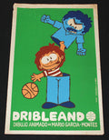 Original 1989 Mockup ART and Poster.DRIBBLING"Basketball.Unique Gallery Art