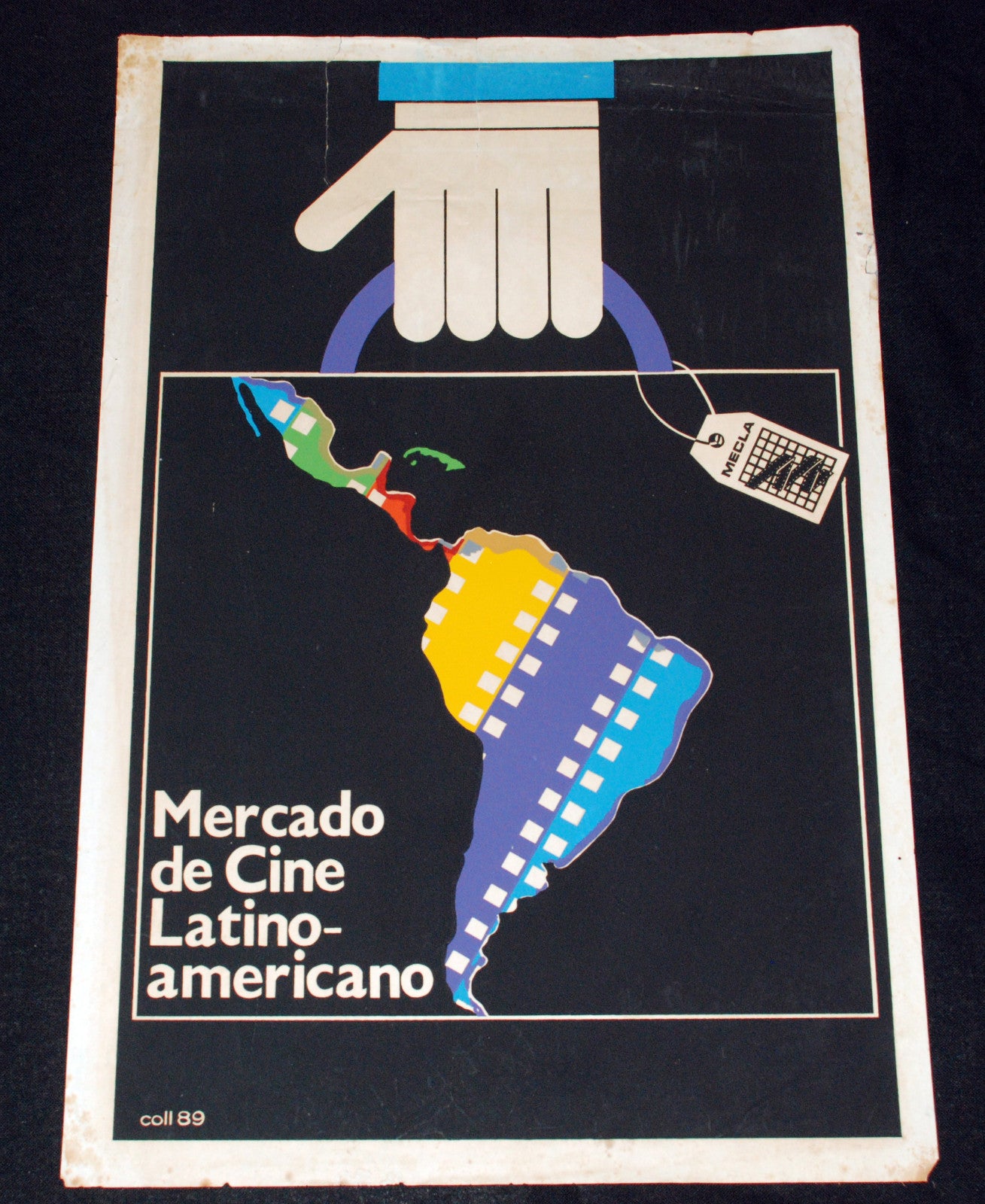 1989 Cuban Original Movie Poster.Cine Latinoamericano.MECLA.Latin Cinema art