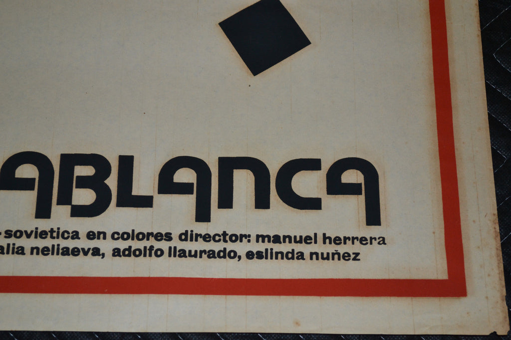1987 Cuban Original Movie Poster.Ajedrez Master.CAPABLANCA.Chess Champion art