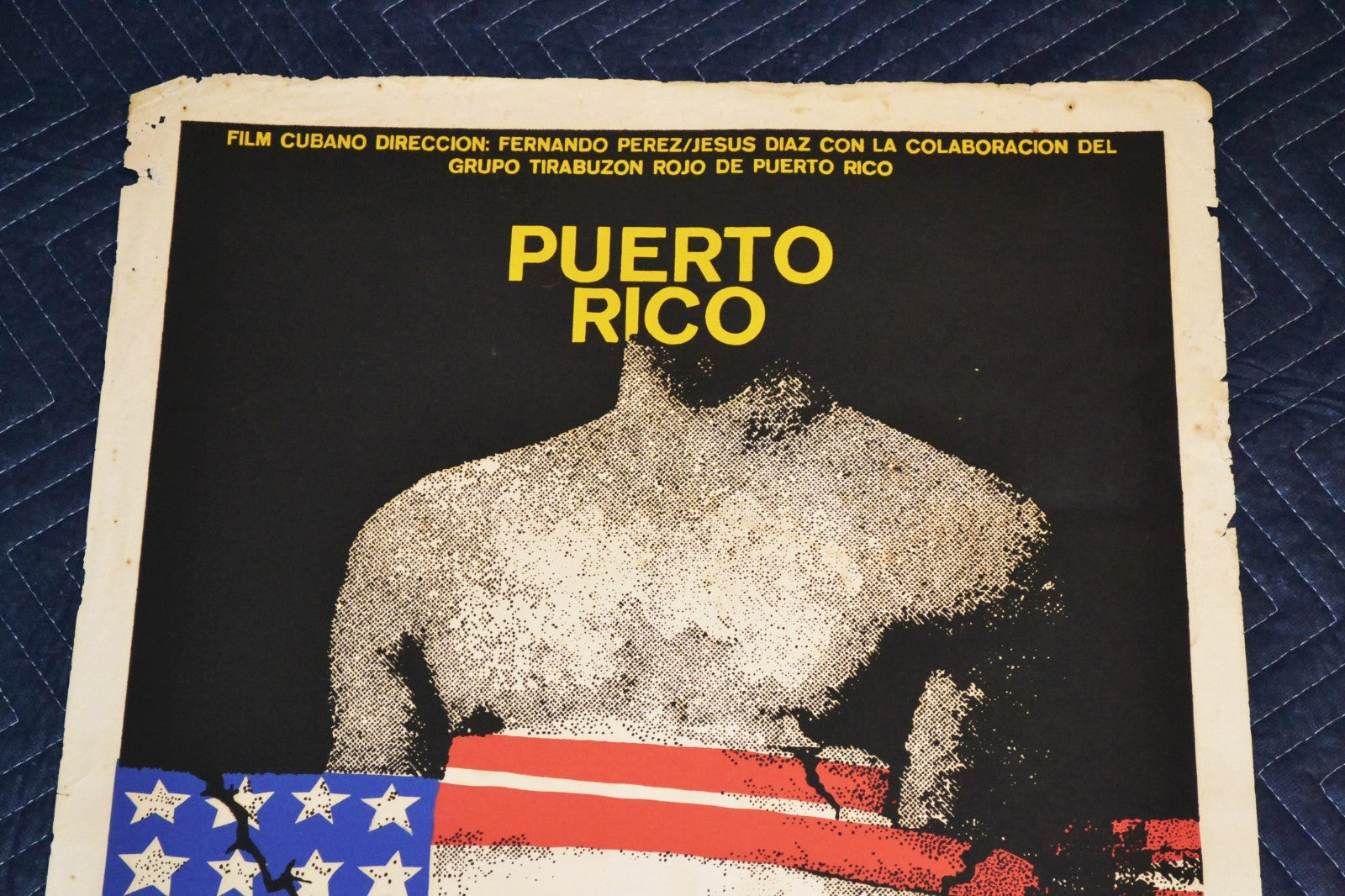 1975 Original Cuban Silkscreen Movie Poster.Puerto Rico.Independentist.American