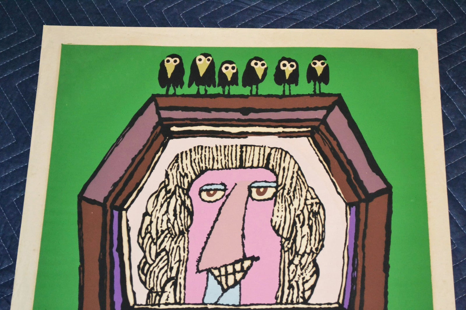 1986 Original Cuban Silkscreen Movie Poster.Esperando la carroza.Argentina film