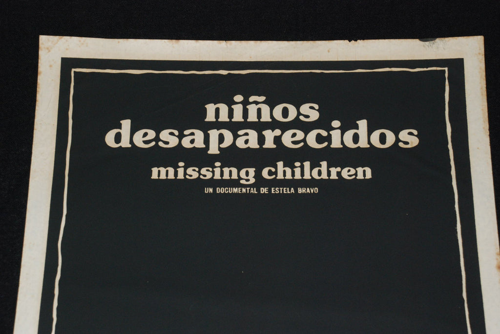 1985 Original Cuban Movie Poster"Missing Children"Prize winner Graphic art.Bachs