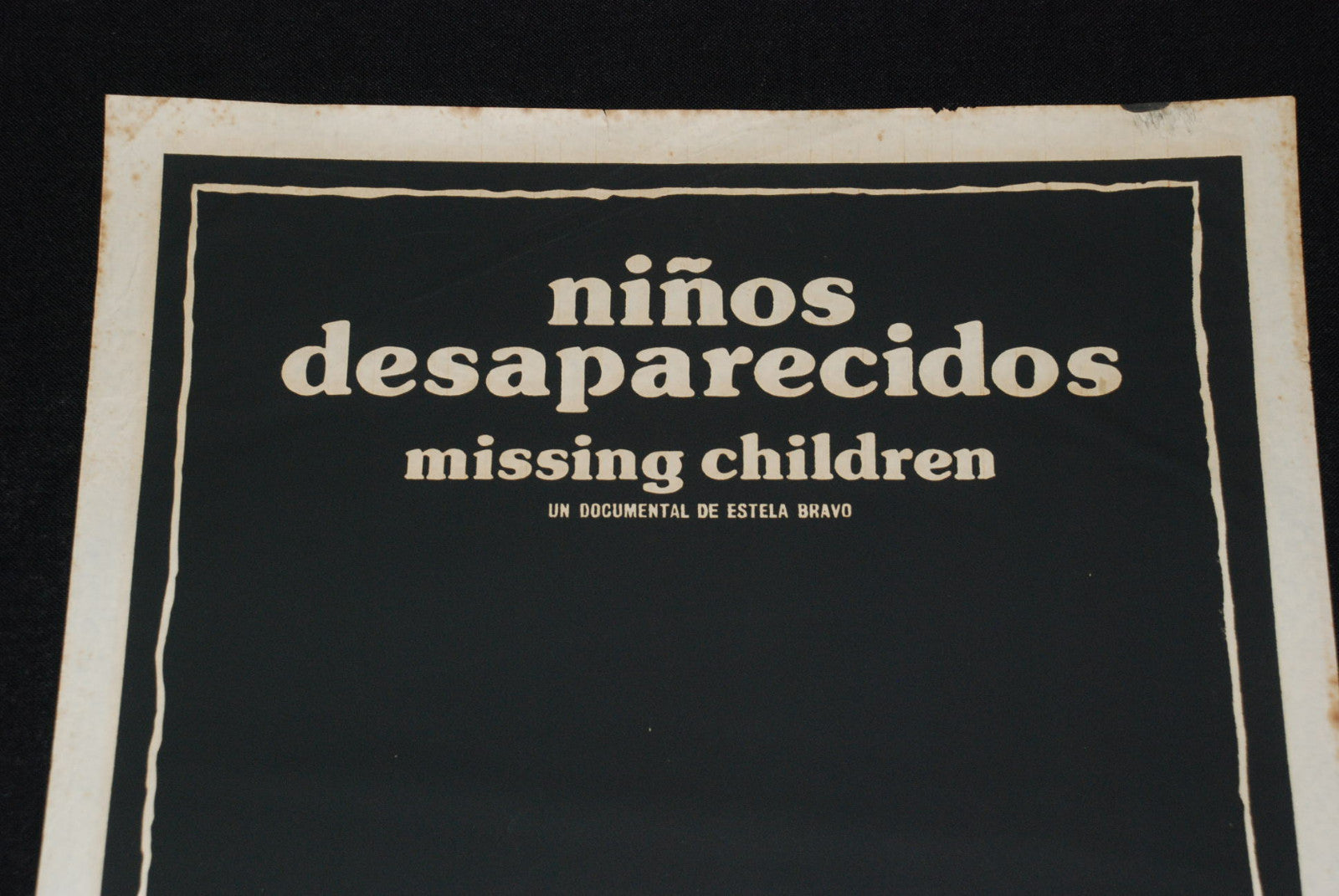 1985 Original Cuban Movie Poster"Missing Children"Prize winner Graphic art.Bachs