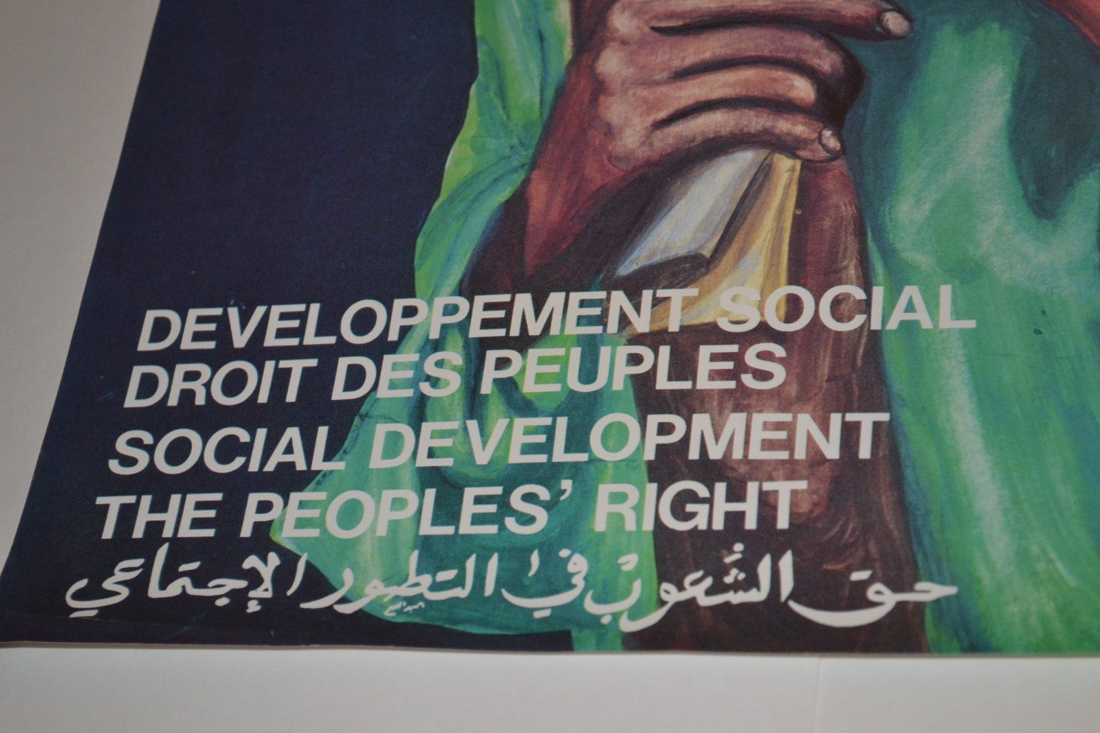 1995 Cuban Original Political Poster.Cold War Graphics.DEVELOPMENT.People Right