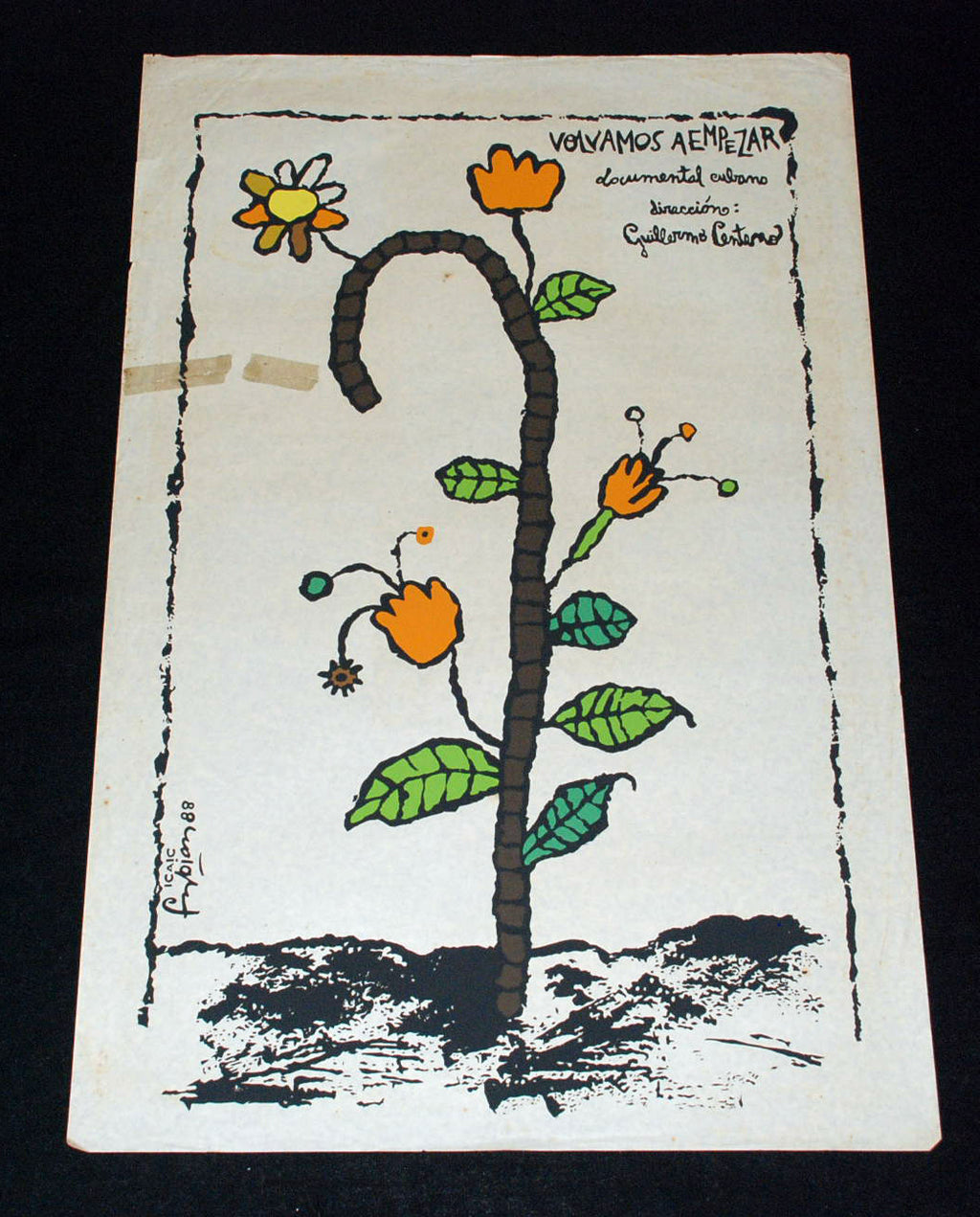 1988 Original Cuban Movie Poster"Let's Begin again"art.Plakat.Affiche.Affisch