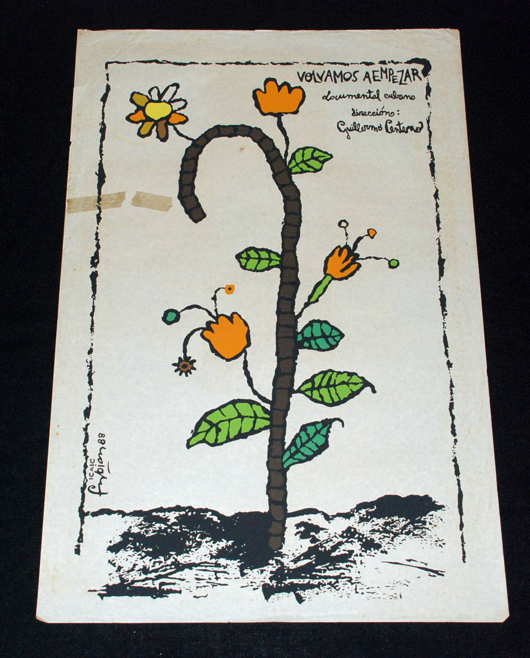 1988 Original Cuban Movie Poster"Let's Begin again"art.Plakat.Affiche.Affisch