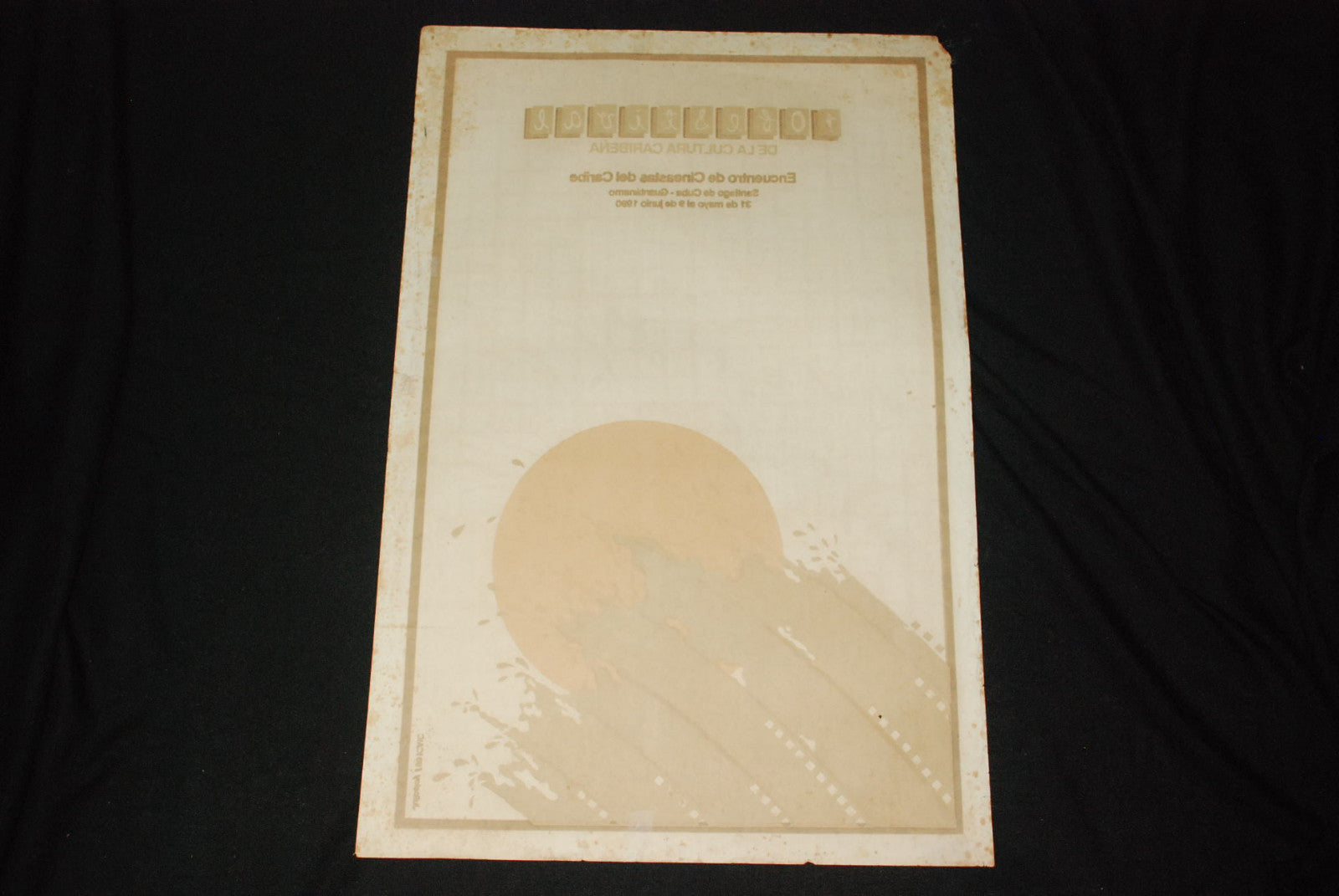 1990 Original Cuban Movie Poster.Plakat.Affiche.affisch"Caribbean art Festival