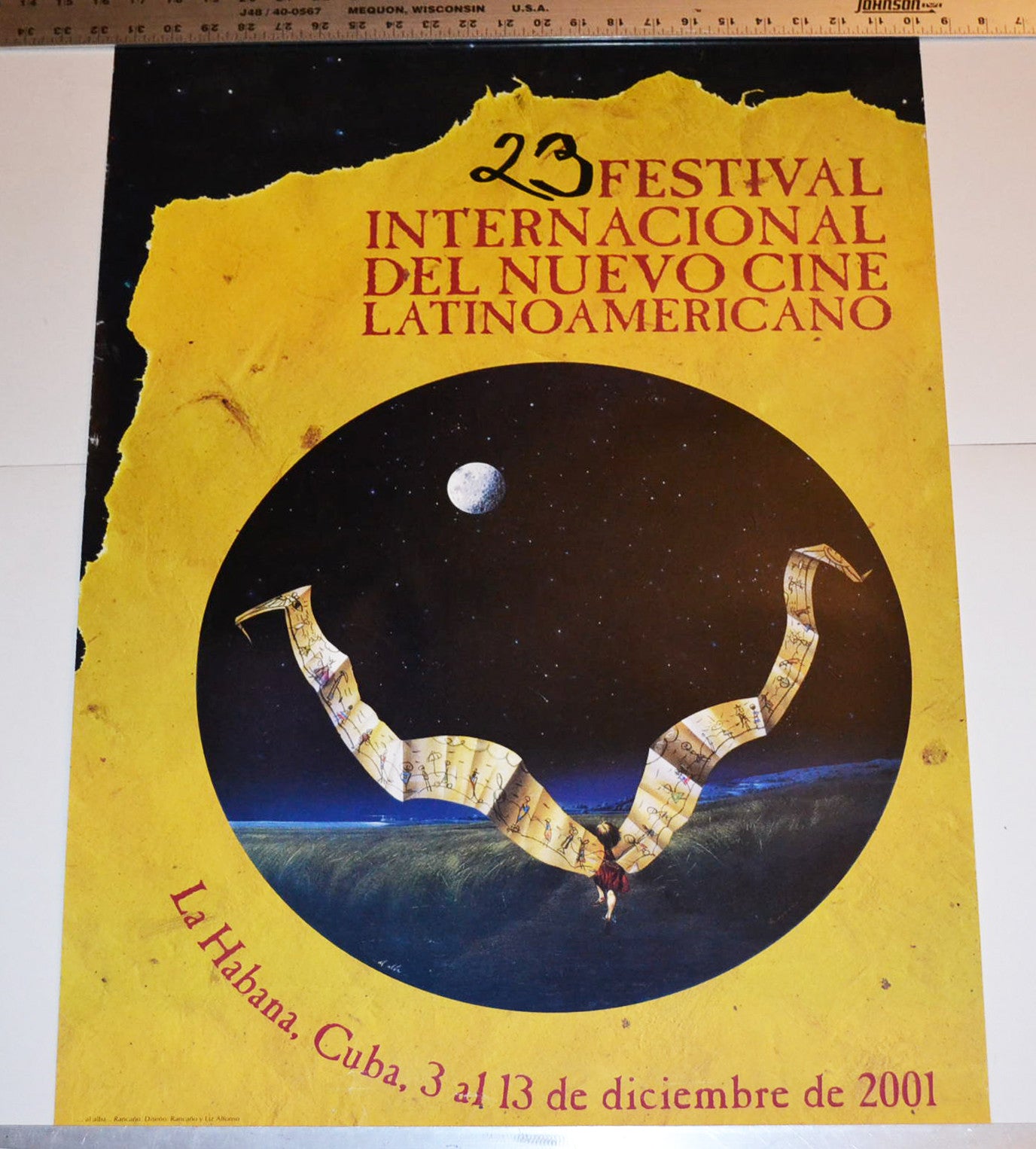 Original Cuban movie Poster.23th Festival of Cinema.Rancano art.Film Fantasy!