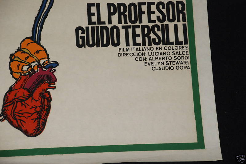 1972 Cuban Original Movie Poster.Guido TERSILLI.Italian Luciano Salce art film