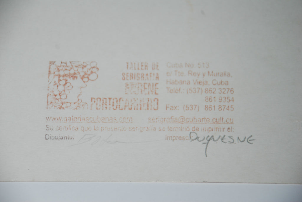 Original Cuban SILKSCREEN Poster"SIN TECNICA"Illustration and DESIGN.Signed art