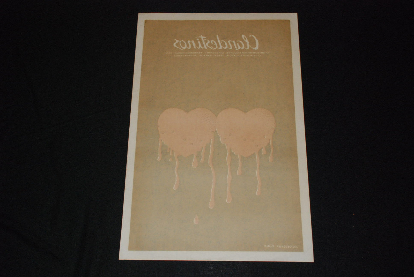 1987 Original Cuban Movie Poster PLUS Boceto painting.Mockup"Clandestinos"art