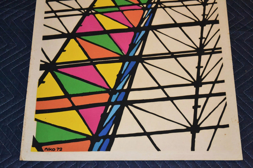 1972 Original Cuban Silkscreen Movie Poster.We have no right to wait.Color tower