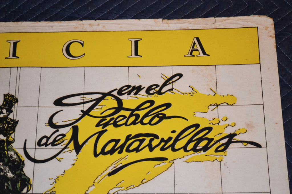 1991 Original Cuban Silkscreen Movie Poster.Alicia en el pueblo Maravillas.Rare!
