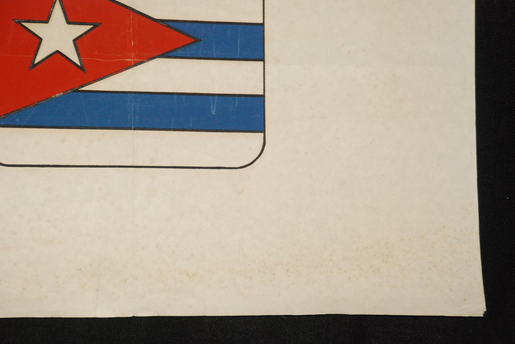 1979 Original Cuban Movie Poster"Carteles son Cantares"Flag rainbow to butterfly
