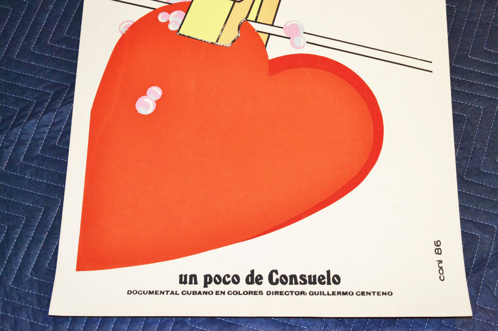1986 Original Cuban SilkscreenMovie Poster"Un poco de Consuelo"A Heart to dry