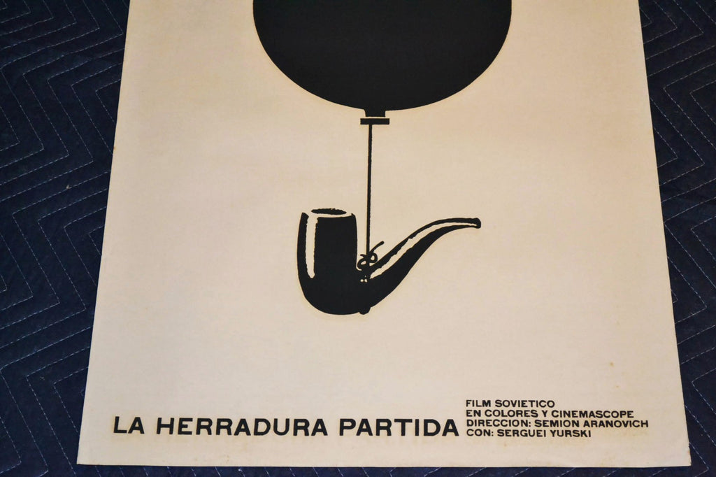 1975 Original Cuban Silkscreen Poster.The broken shoehorse.Cerebral.Surrealism.