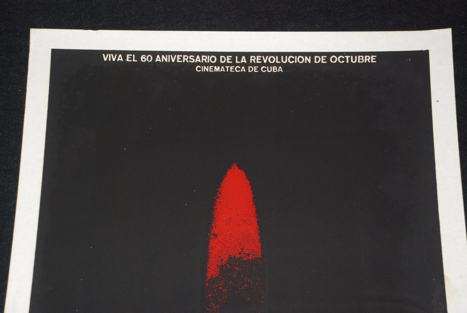 1977 Original Cuban Silkscreen Movie Poster.Plakat"Russian Soviet Revolution art