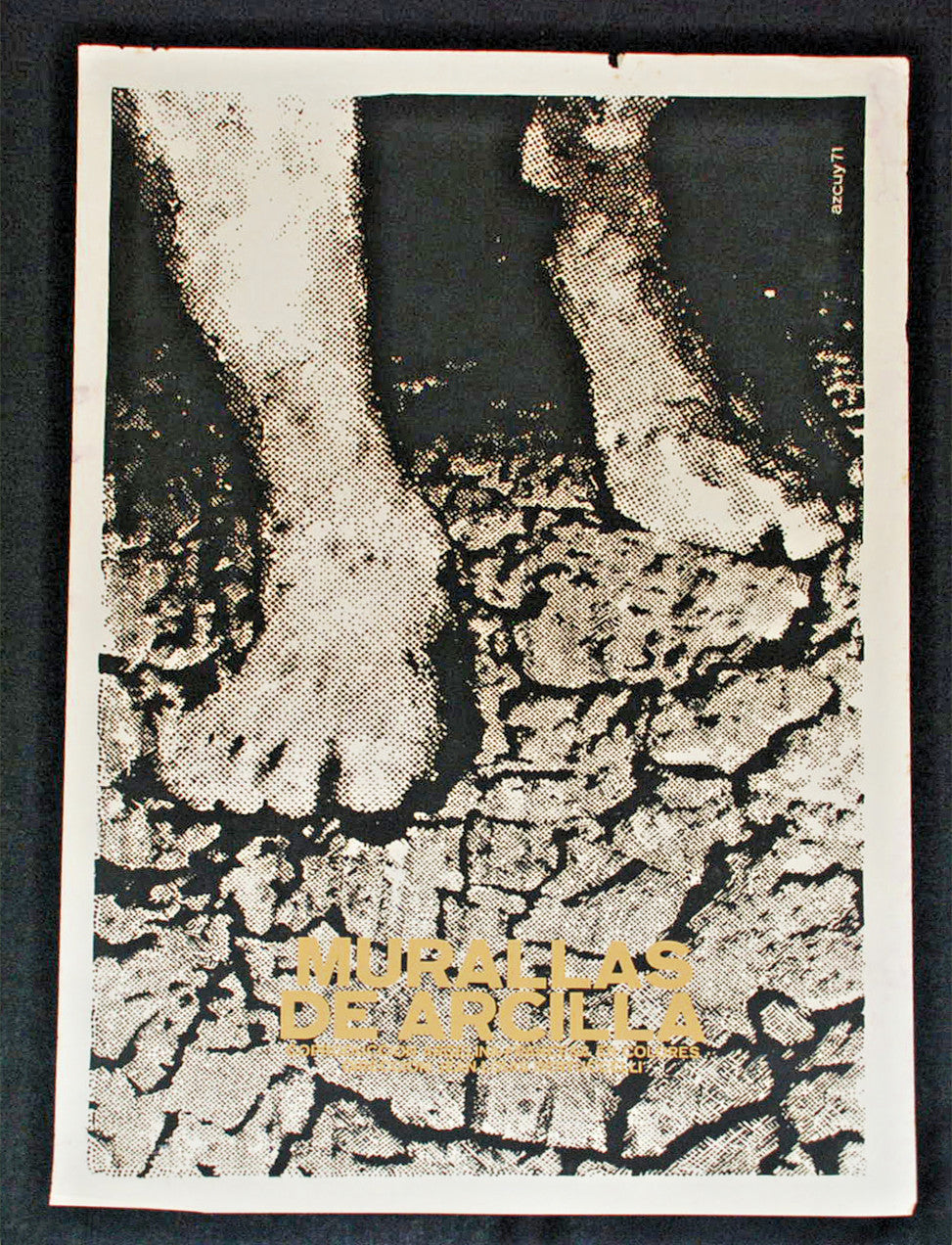 1971 Original Cuban Movie Poster"Clay Wall"Bertuccelli French art film.Argelia