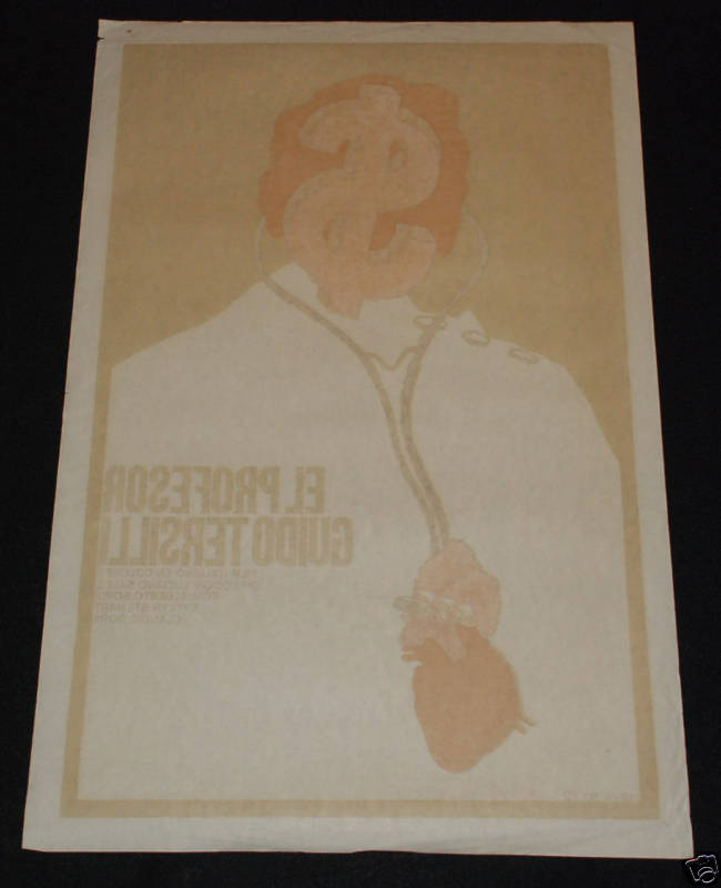1972 Cuban Original Movie Poster.Guido TERSILLI.Italian Luciano Salce art film