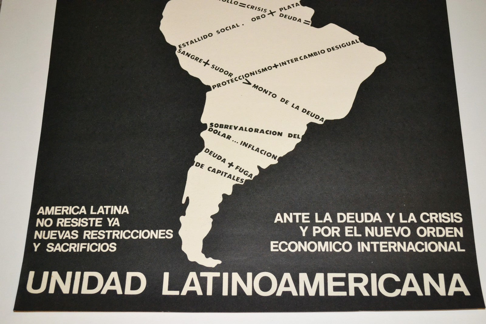 1984 Original Cuban Poster.Anti Imperialist.Latin America.Communism.Cold War art