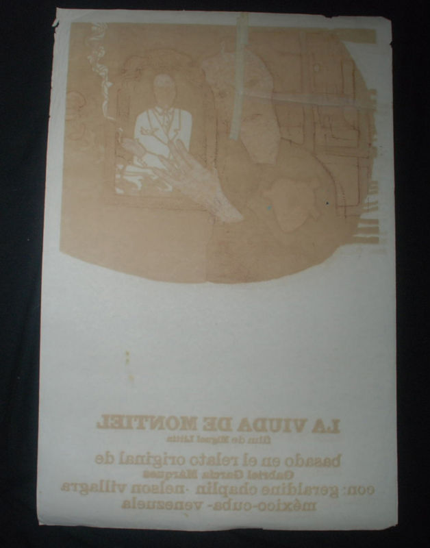1980 Cuban Original Movie Poster.Plakat.Affiche.affisch.film"MONTIEL Widow"Art