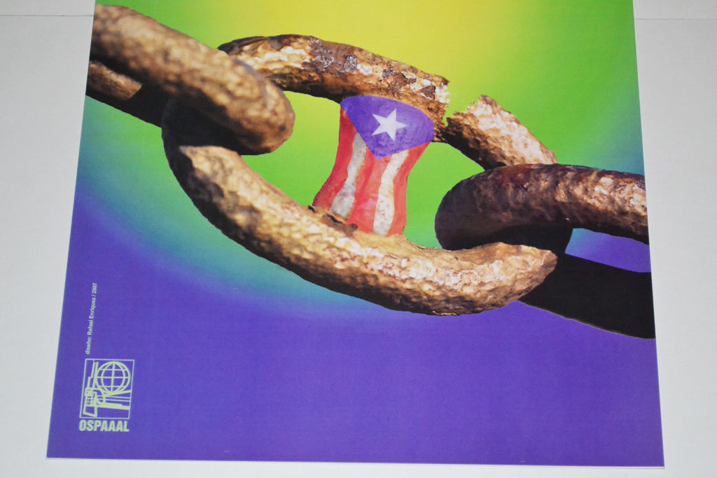 Original Cuba Political Poster.OSPAAAL authentic art.Puerto Rico Independentism