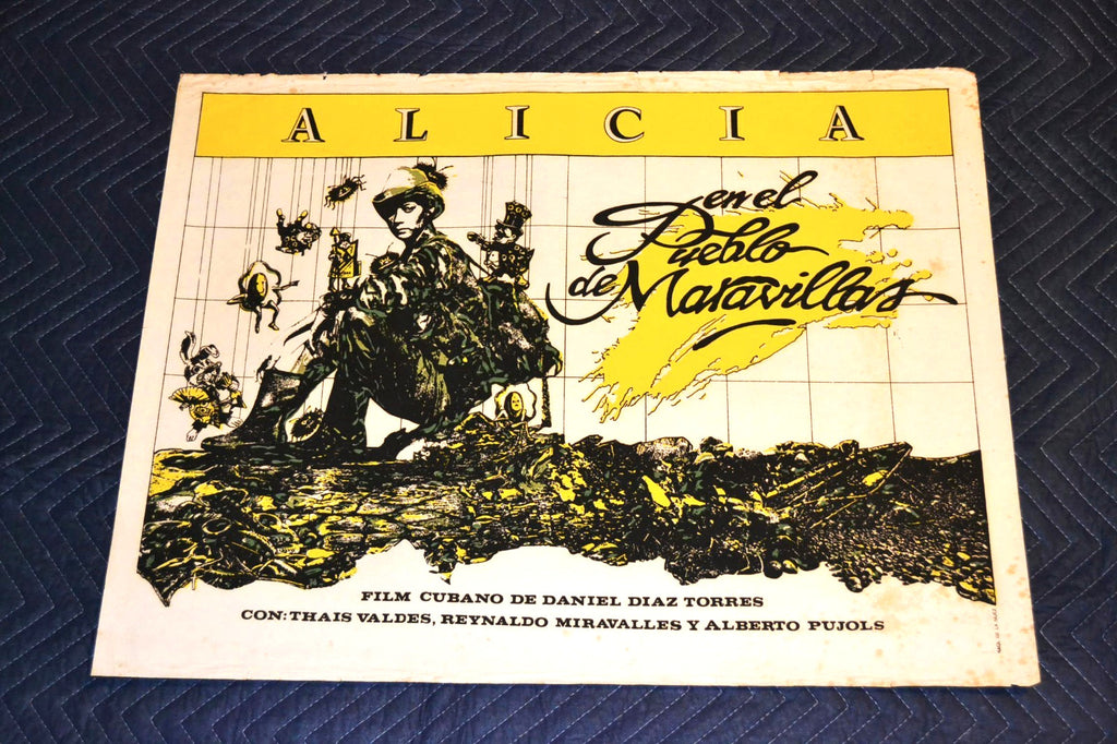 1991 Original Cuban Silkscreen Movie Poster.Alicia en el pueblo Maravillas.Rare!
