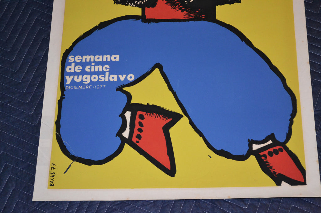 1977 Original Cuban Silkscreen Movie Poster"Yugoslavian.Serbian"Folkloric dance