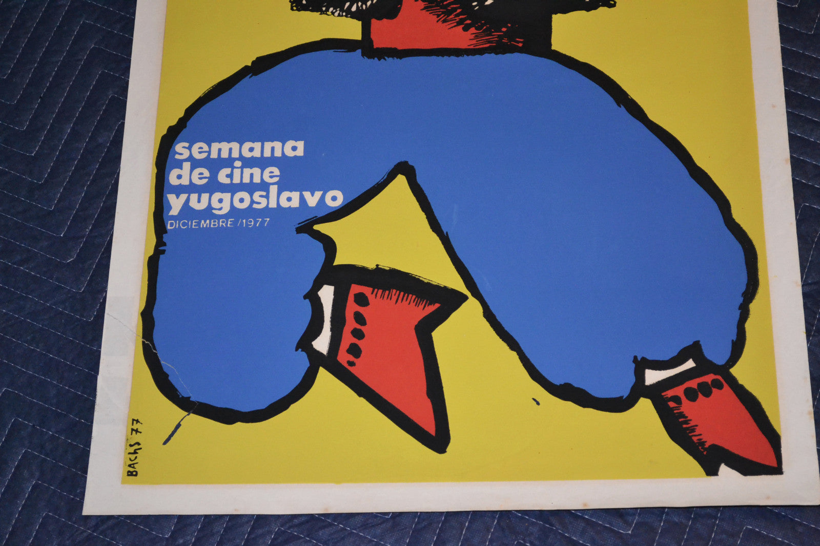 1977 Original Cuban Silkscreen Movie Poster"Yugoslavian.Serbian"Folkloric dance