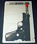 1970 Original Cuban Movie Poster"CONTRASEñA CORN"Detective spy Polish art film.