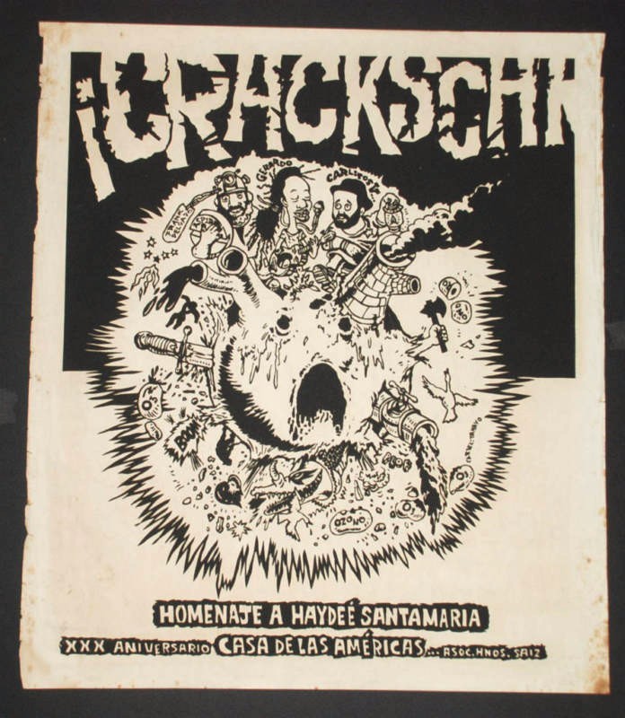 1984 Authentic Silkscreen Cuban Concert Poster.Carlos Varela.Rock Music art