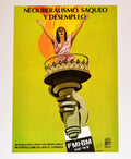 1994 Original Cuba Political Poster.Cold War.Neoriberalism Plunder.Signed.Unique