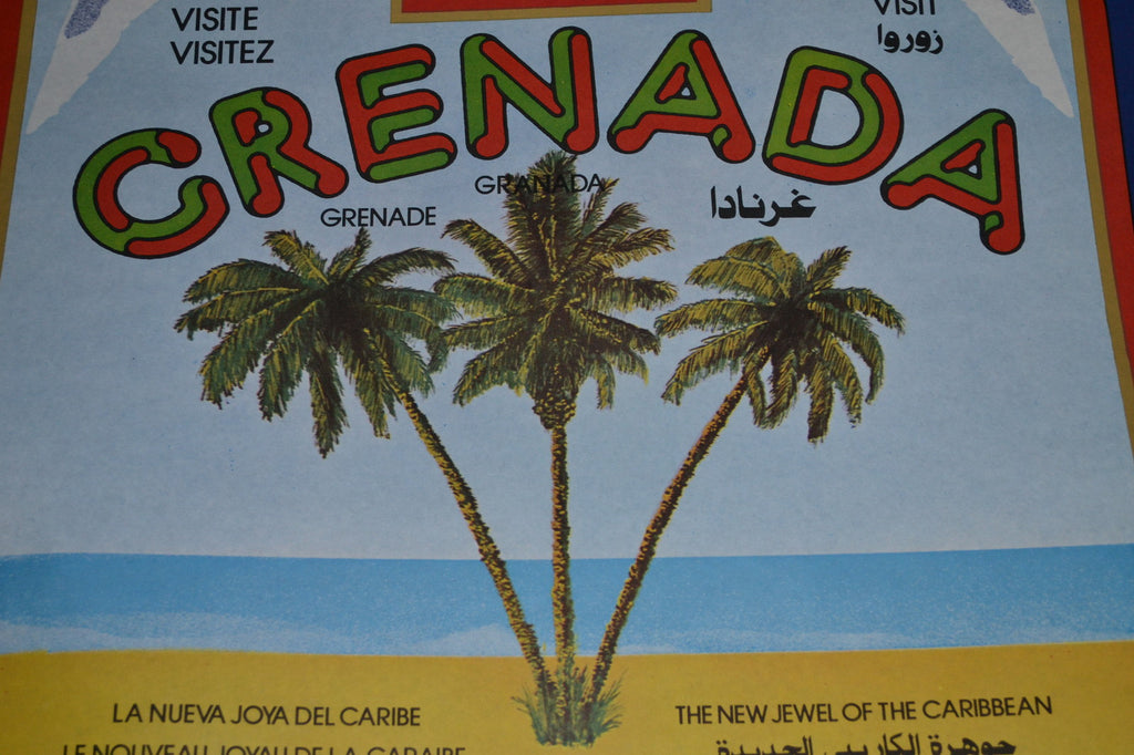 1982 Original Cuban Poster.Plakat.Grenada Socialist Tourism.Collectible art