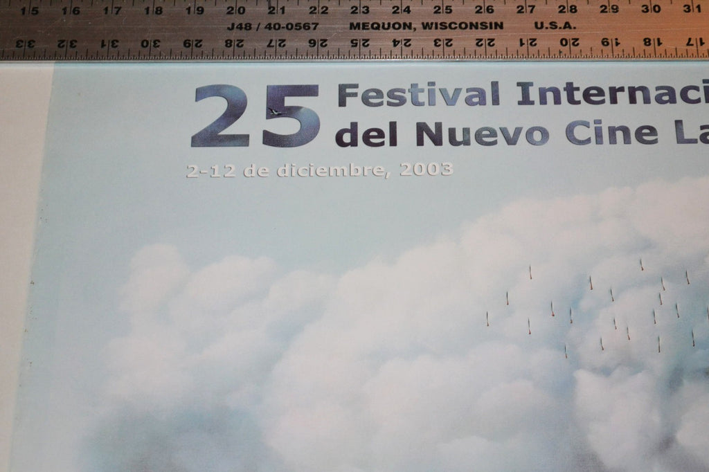 Original Cuban movie Poster.25th Festival of Cinema.Rancano art.Atomic cloud