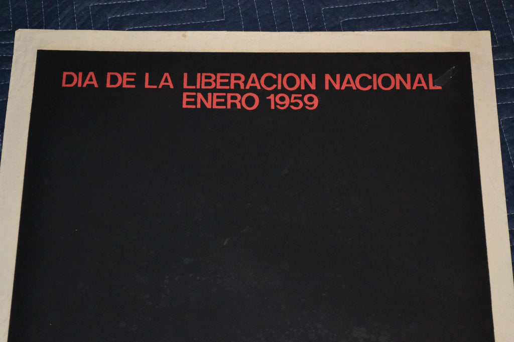 1976 Original Cuban Silkscreen Movie Poster.Day of Castro Revolution.Rainbow.