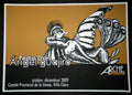 Original Cuban SILKSCREEN Poster"ANGEL GUAJIRO EXHIBITION"Pedro Oses.Arte Cubano