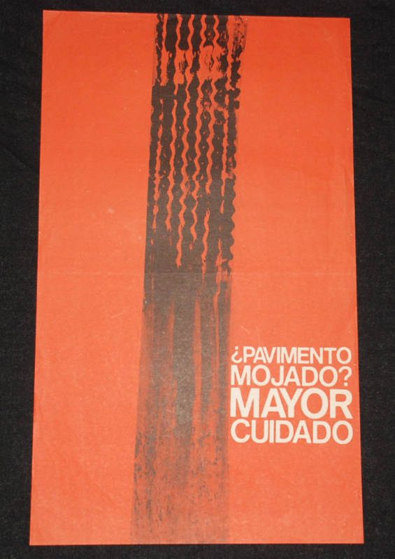 1978 Cuban Original Social Poster.Careful when Wet.Art.Plakat.Affiche.Affisch.