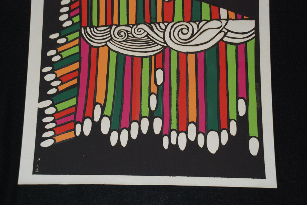 1976 Original Cuban Movie Poster"Organo de Manzanillo"Musical Organ.Colorful art