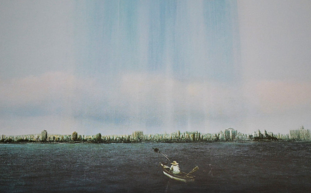 Original Cuban movie Poster.25th Festival of Cinema.Rancano art.Atomic cloud
