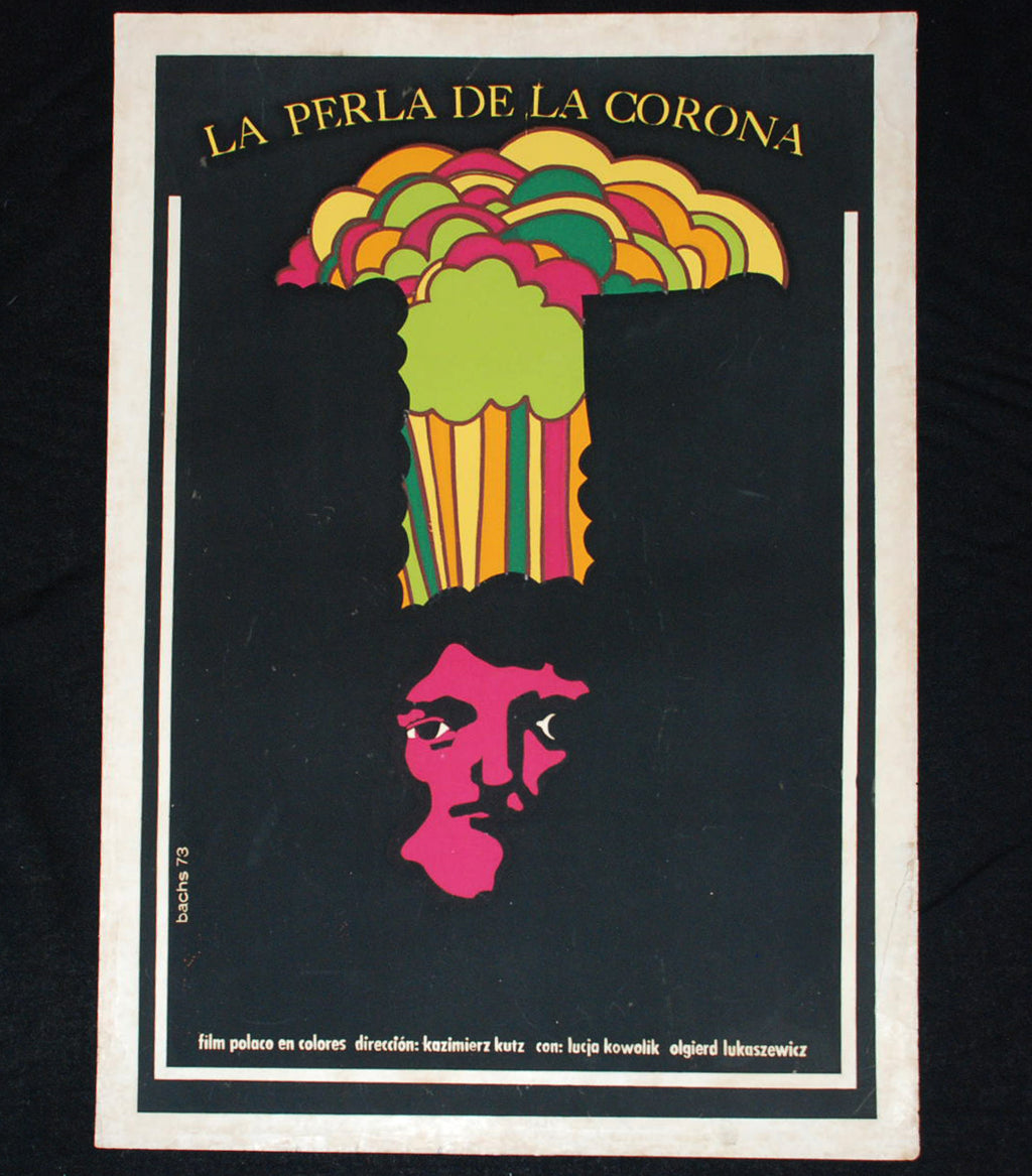 1973 Original Cuban Movie Poster"Pearl of Crown"Polish.Kazimierz Kutz art film