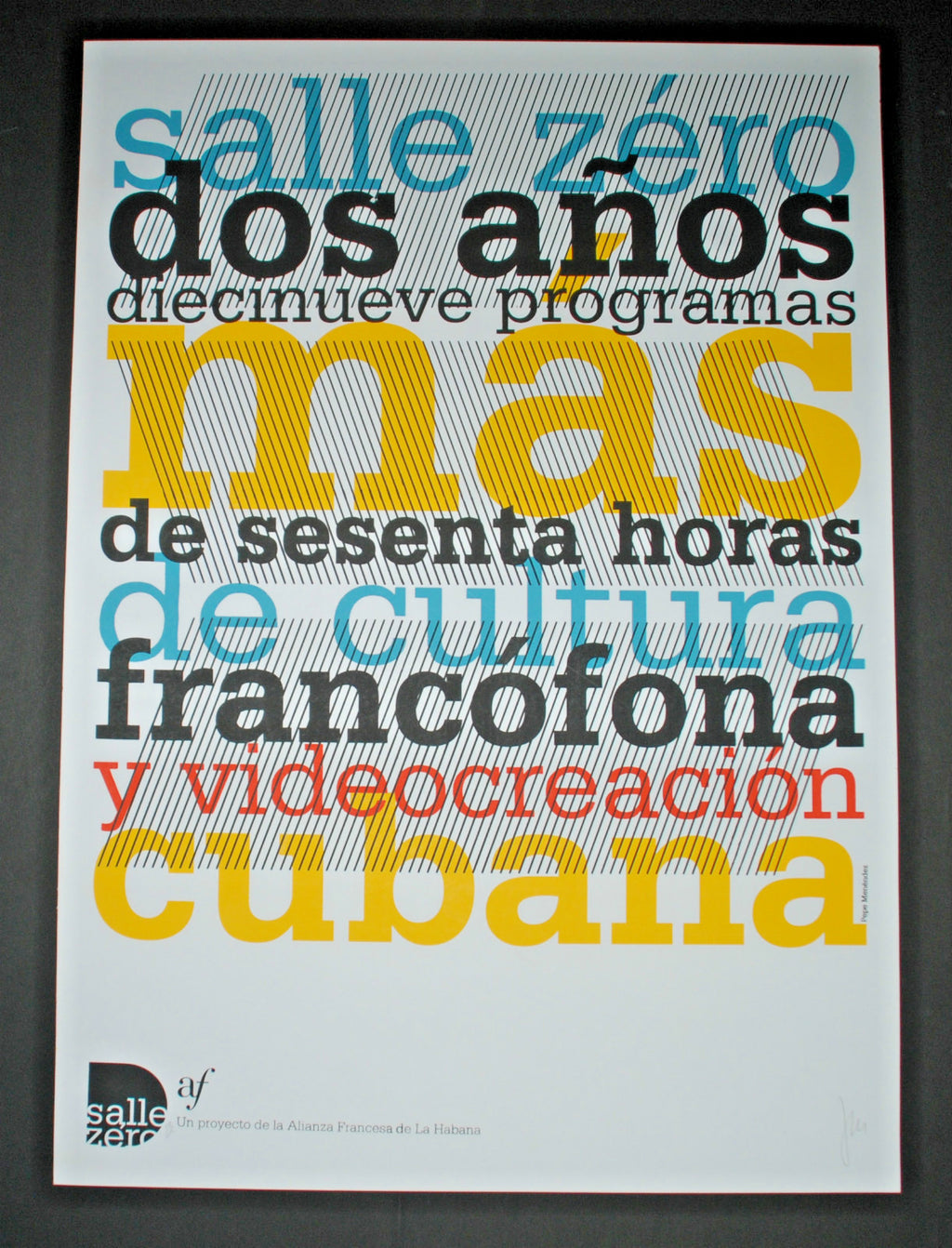 Original Cuban SILKSCREEN Poster"French Culture"Alianza Francesa.SIGNED Art