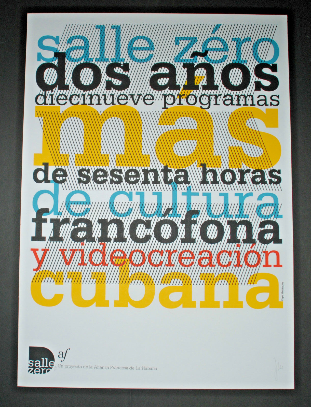 Original Cuban SILKSCREEN Poster"French Culture"Alianza Francesa.SIGNED Art