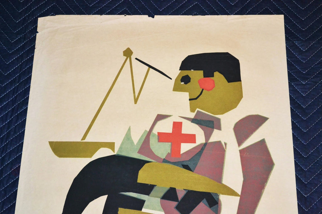 1965 Original Cuban Silkscreen Movie Poster.Dentist in the Chair.British Chaffey