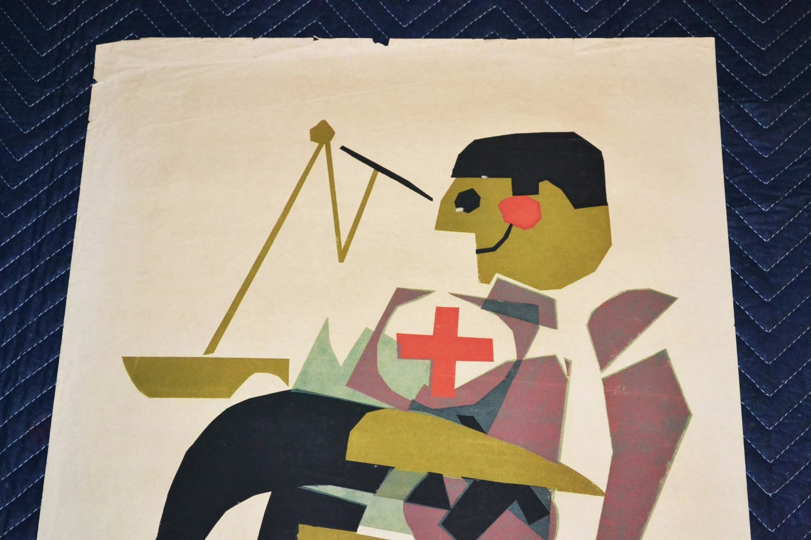 1965 Original Cuban Silkscreen Movie Poster.Dentist in the Chair.British Chaffey