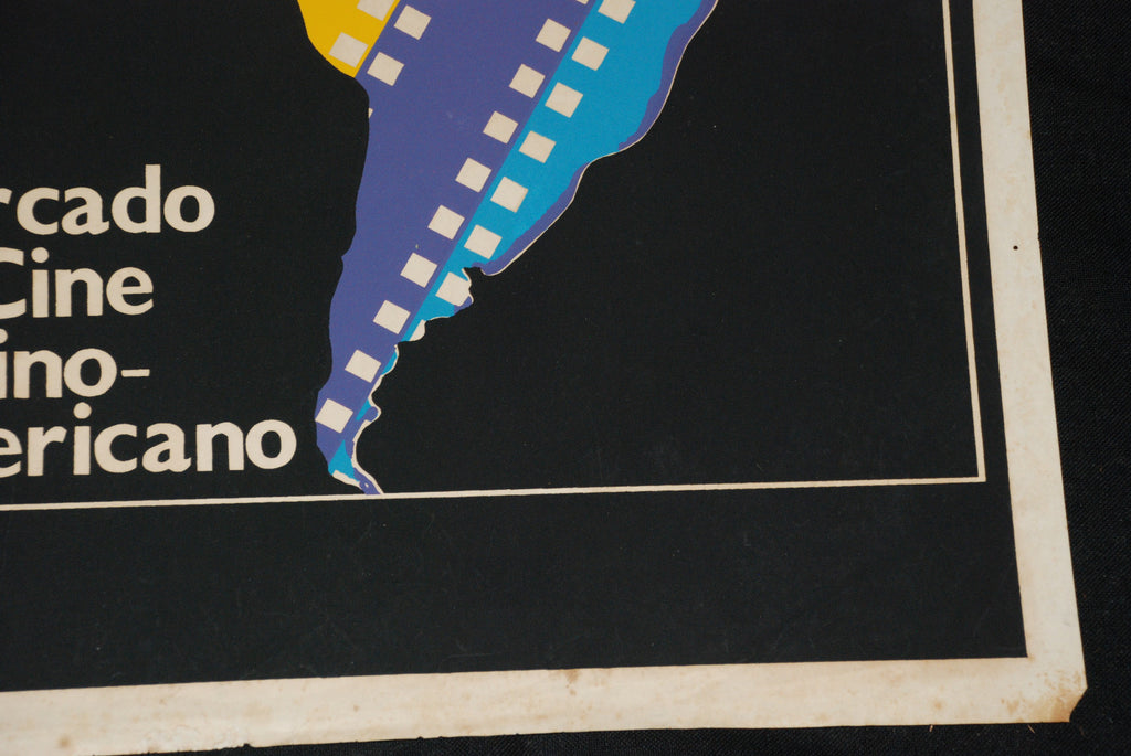 1989 Cuban Original Movie Poster.Cine Latinoamericano.MECLA.Latin Cinema art