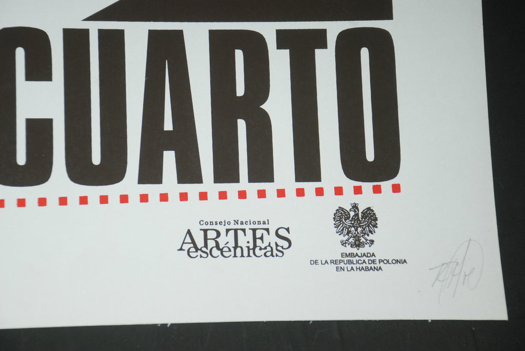 Original Cuban SILKSCREEN Poster"EL OTRO CUARTO"Teatro Arte Escenicas.Signed art