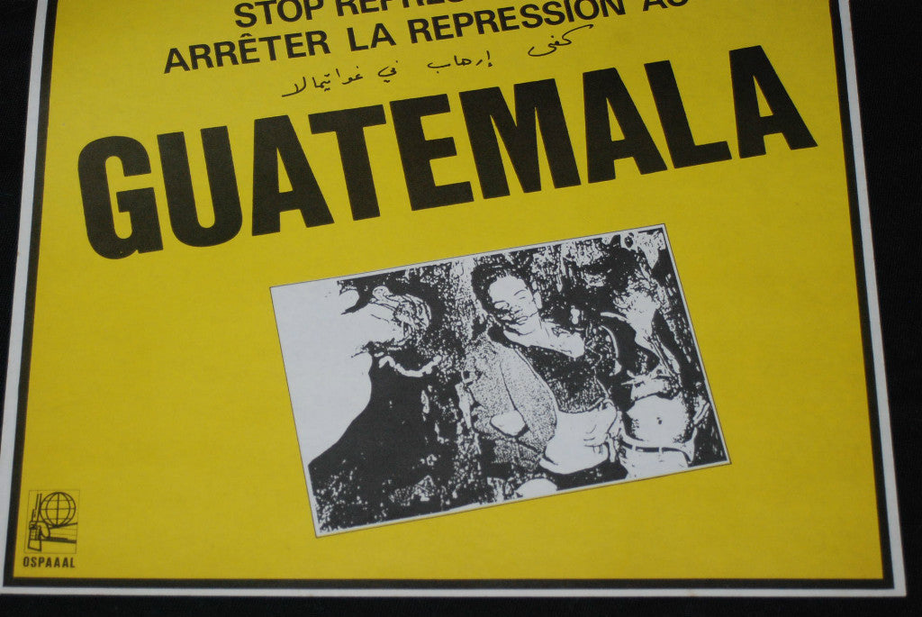 1980 Cuban Political Poster.GUATEMALA.Stop repression.OSPAAAL.mint Original.Art