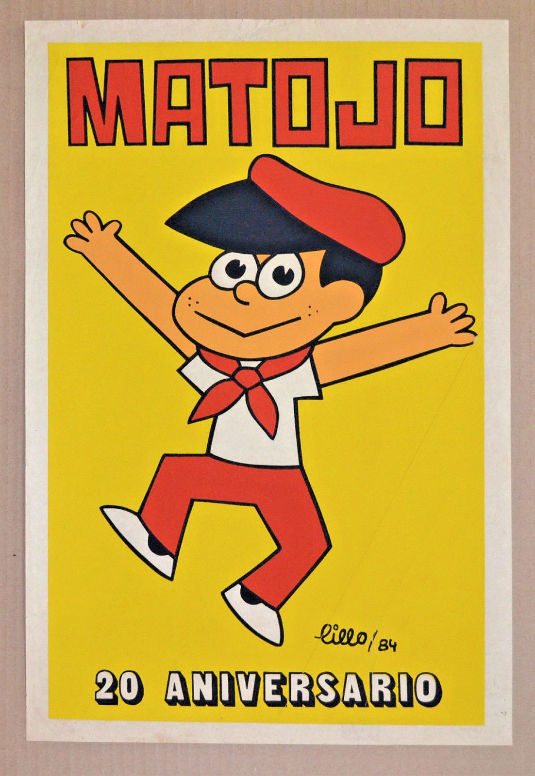 1984 Cuban Original SILKSCREEN Poster.Matojo.Comic Pionero.Animated Cuba.Art