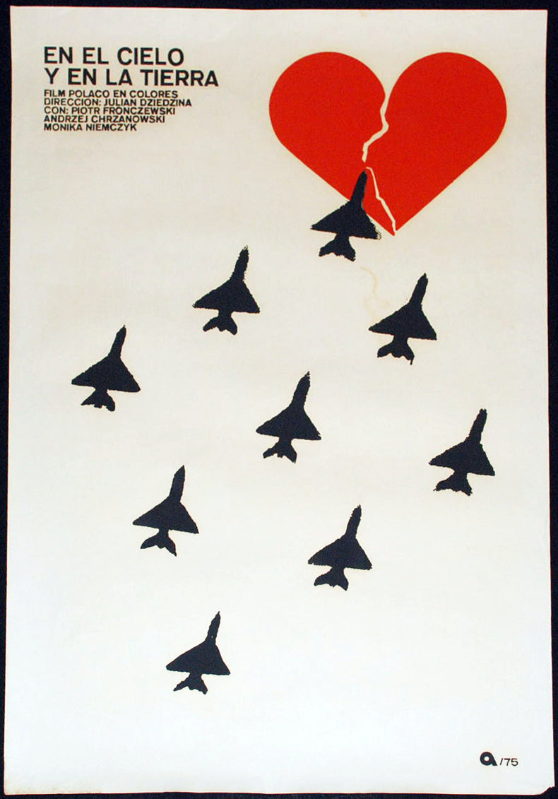 1975 Original Cuban Movie Poster"Sky & Earth"Poland Julian Dziedzina art film